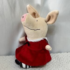 Olivia The Pig Plush Doll Stuffed Animal Toy Red Sailor Dress 11" MerryMakers